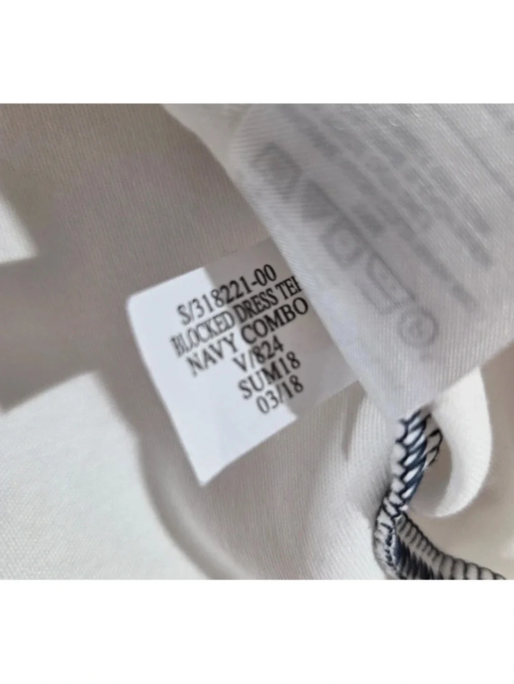 Banana Republic Mens Colorblock Crew Neck T-Shirt Navy White Cotton Size M #1564